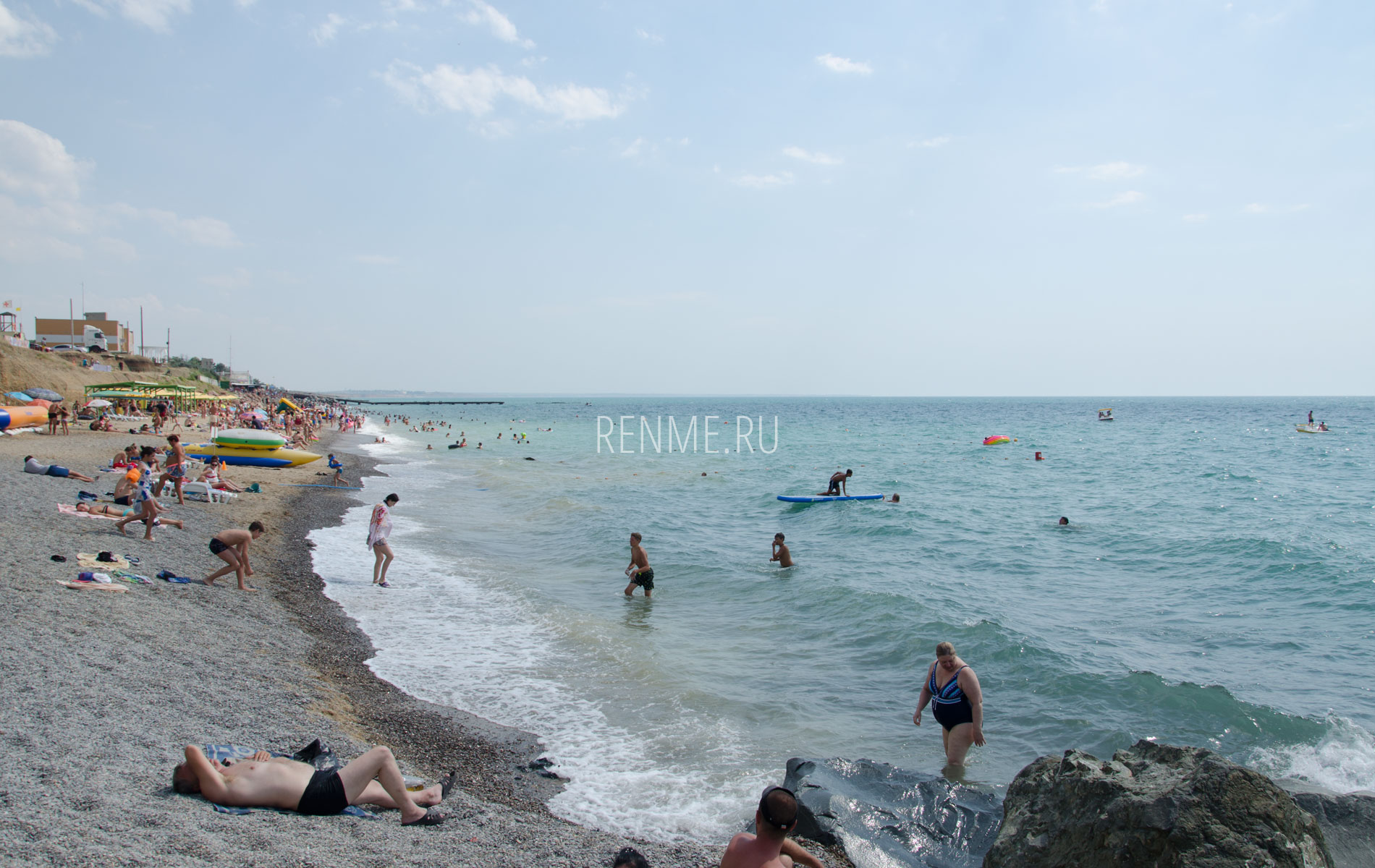 Крым. Море и пляж в июне 2019. Фото Николаевки